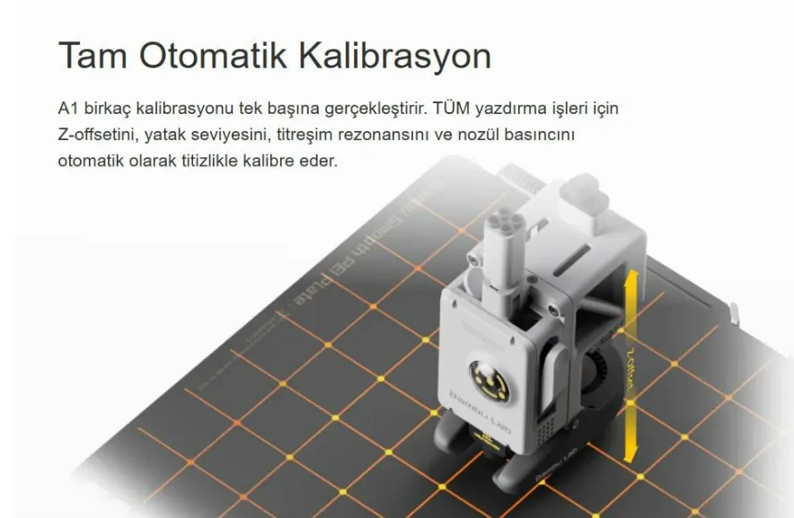 Bambu Lab A1 Combo tam otomatik kalibrasyon
