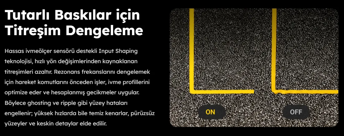 Snapmaker U1 Titreşim Dengeleme Input Shaping