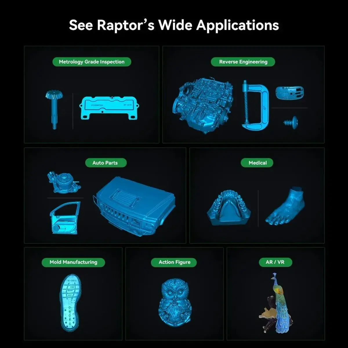 Creality CR-Scan Raptor kullanım alanları