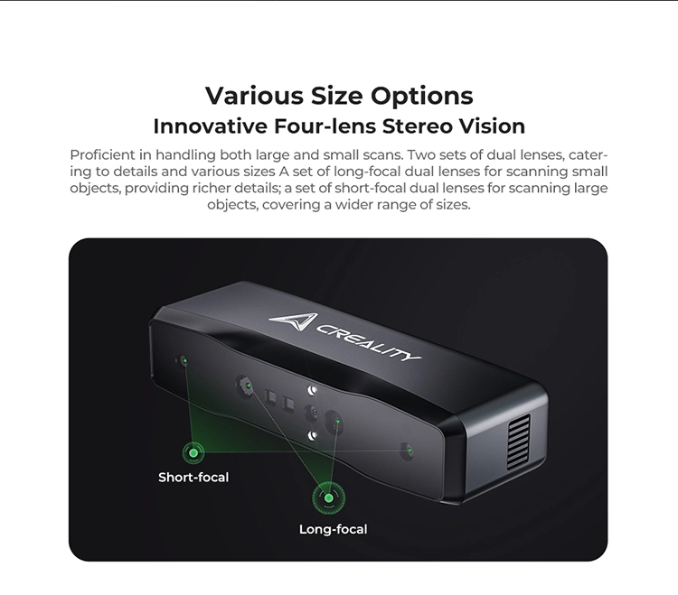 Creality CR-Scan Otter Lite dört lensli stereo görüş
