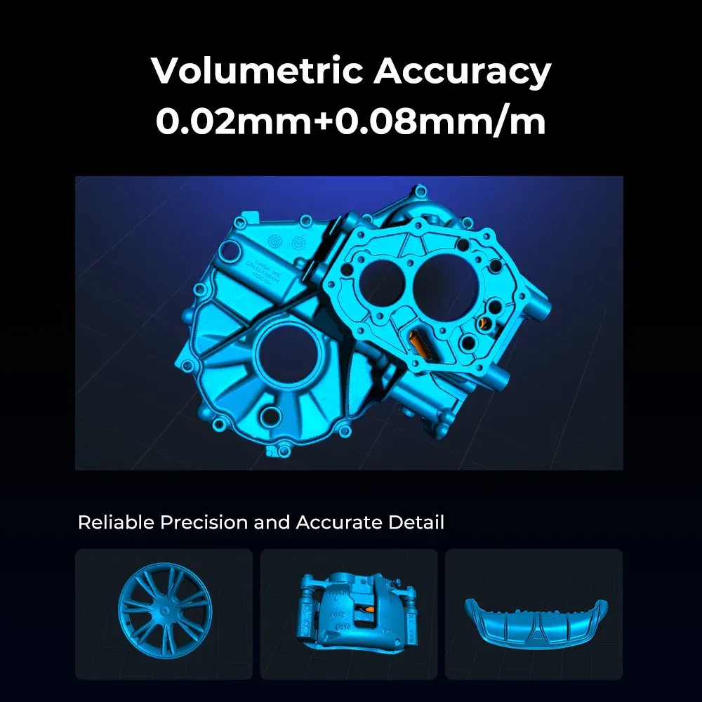 Creality CR-Scan Raptor Pro 0,02 mm + 0,08 mm/m hacimsel doğruluk