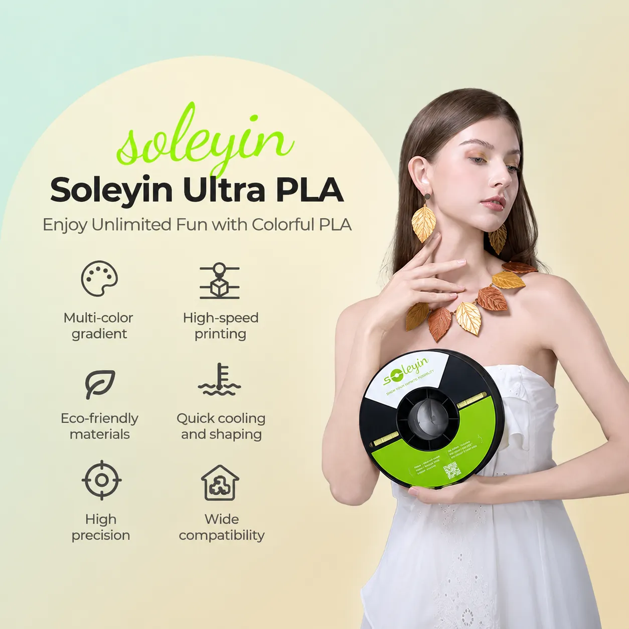 Creality Soleyin Ultra PLA renkli filament