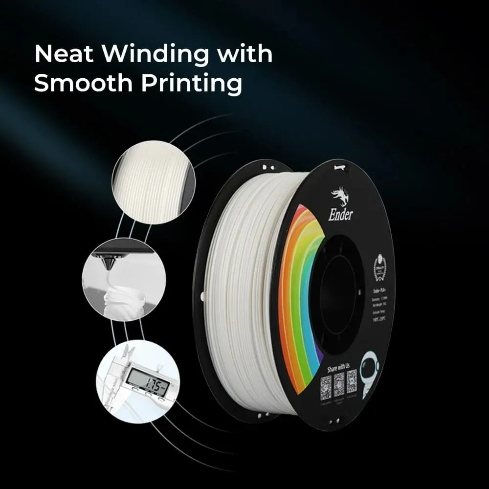 Creality Ender PLA Plus düzenli sarım ve akıcı baskı