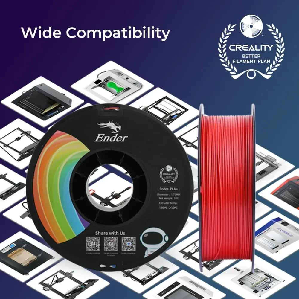Creality Ender PLA Plus FDM yazıcılarla geniş uyumluluk