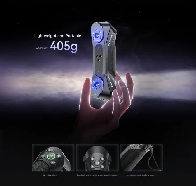 Creality CR-Scan Raptor Pro 405 g hafif ve taşınabilir