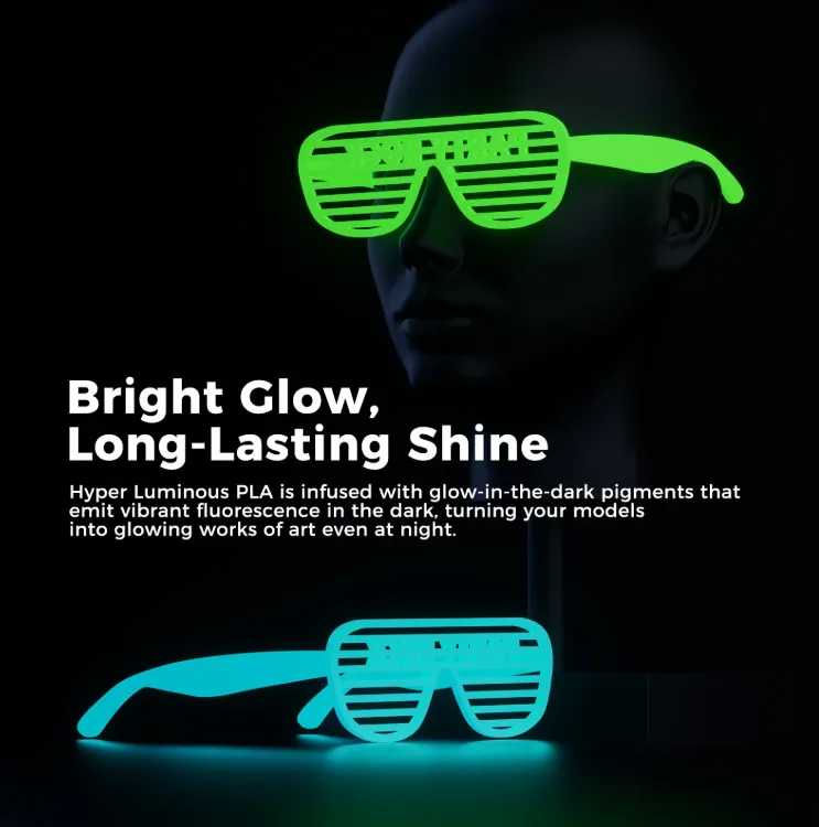 Creality Hyper Luminous PLA parlak ve uzun süreli ışıma
