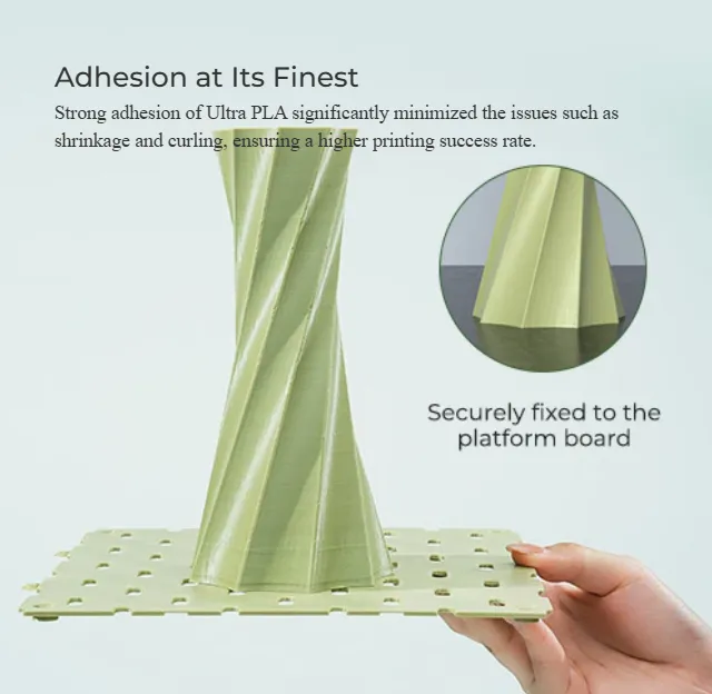 Creality Soleyin Ultra PLA güçlü tabla tutunması