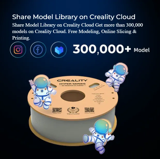 Creality Hyper PLA ve Creality Cloud model kütüphanesi