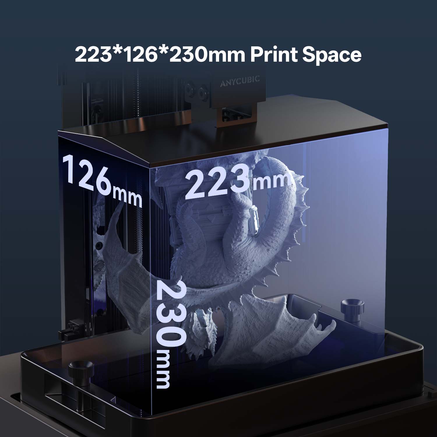 Anycubic Photon Mono M7 Baskı Hacmi (223 x 126 x 230 mm)