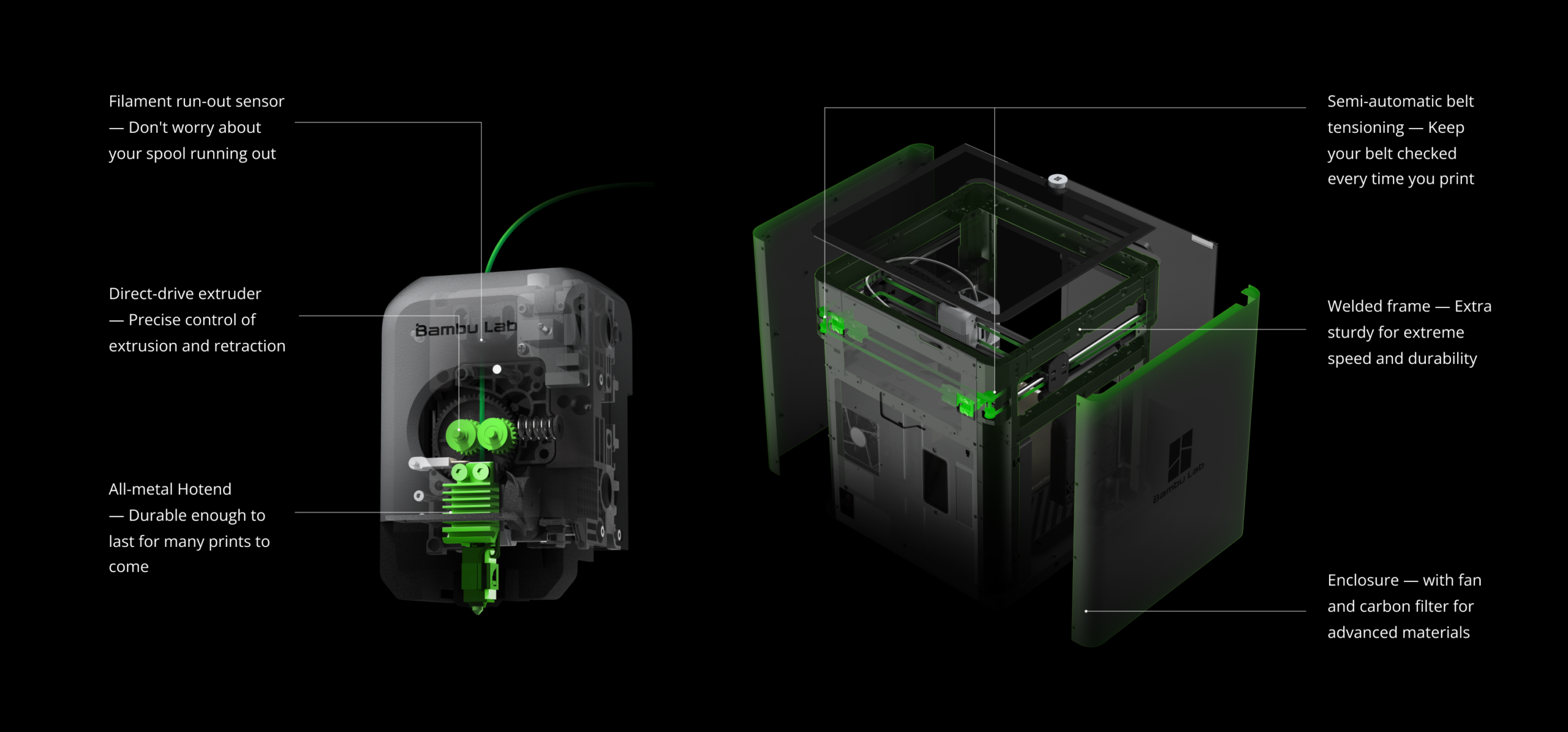 Bambu Lab P1S 3D Printer Sağlam Donanım ve Güvenilirlik