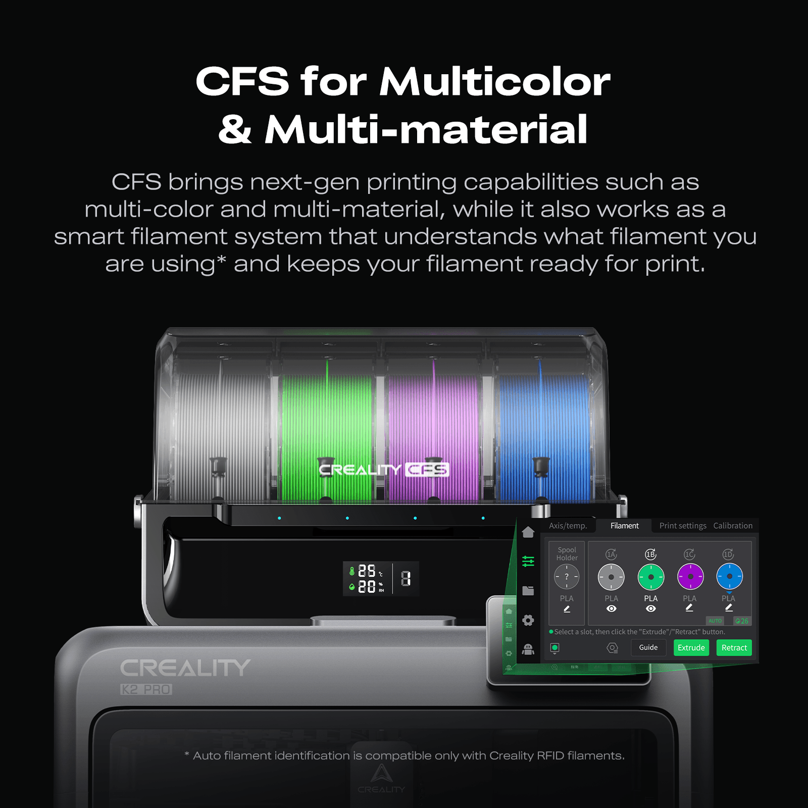 Creality K2 Pro Combo 3D Printer CFS Çok Renkli Baskı
