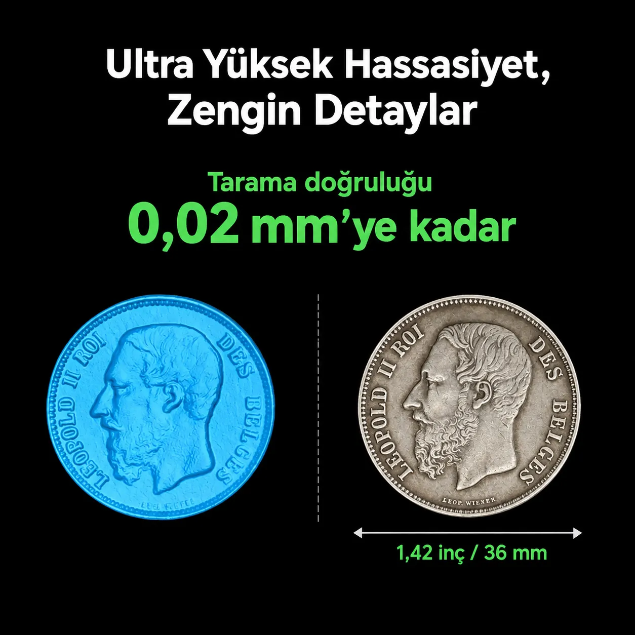Creality CR-Scan Otter 0,02 mm'ye kadar tarama doğruluğu