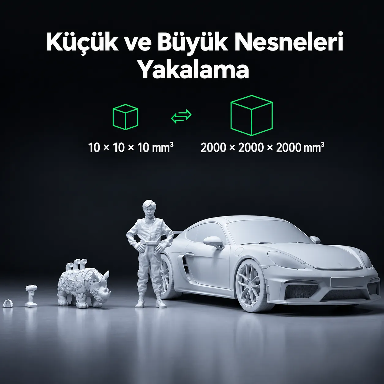 Creality CR-Scan Otter ile küçük ve büyük nesne tarama