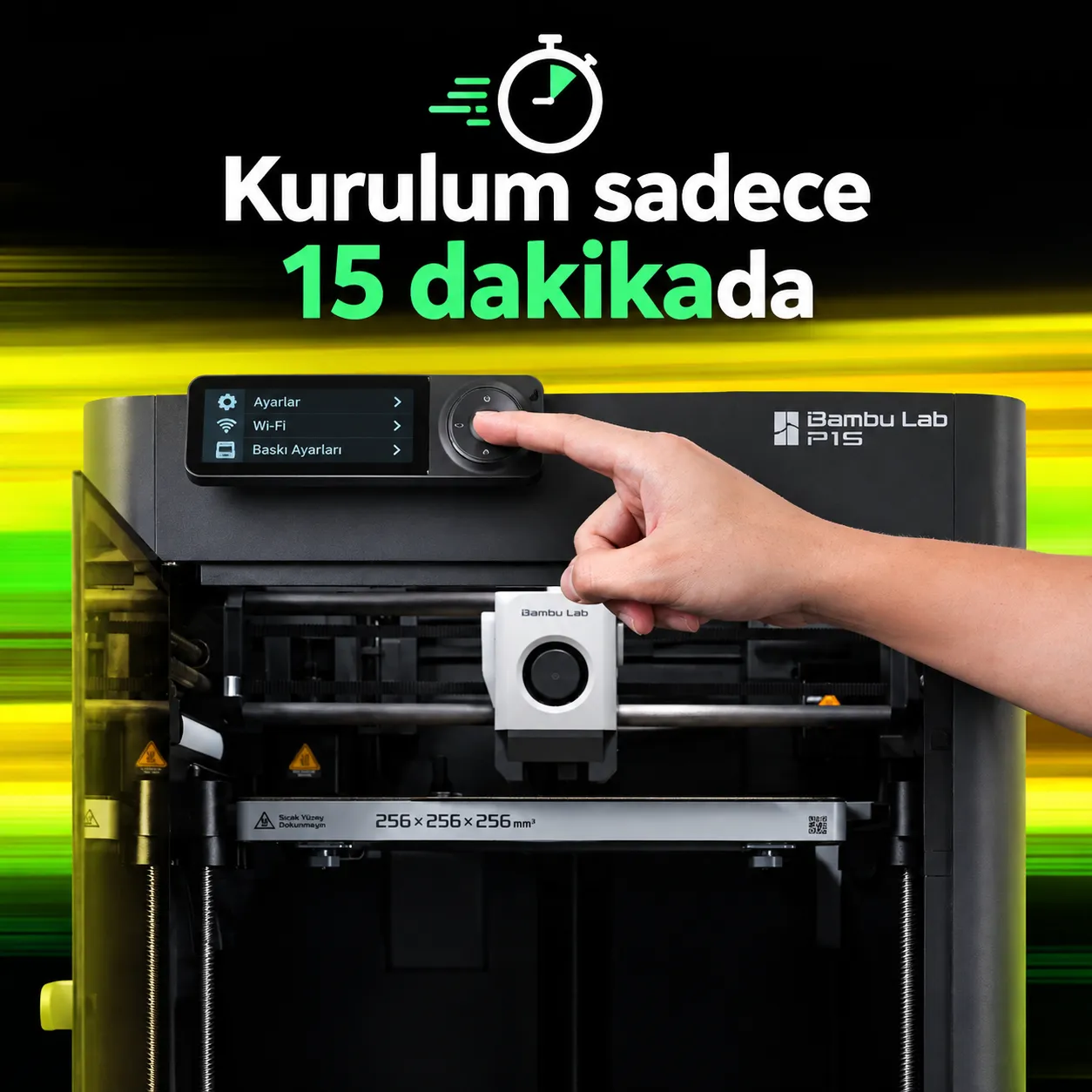 Bambu Lab P1S Combo AMS2 Pro 15 dakikada kurulum