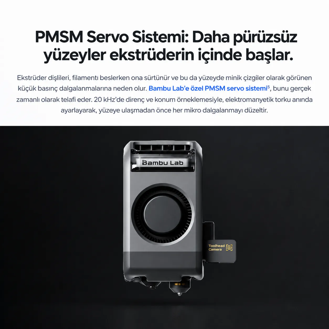Bambu Lab X2D Combo PMSM servo ekstrüder