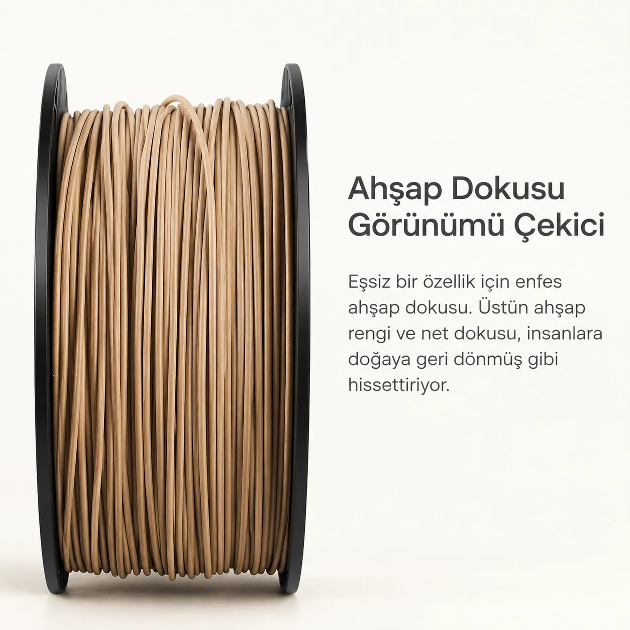 Creality CR Wood White Pine ahşap dokulu filament makarası