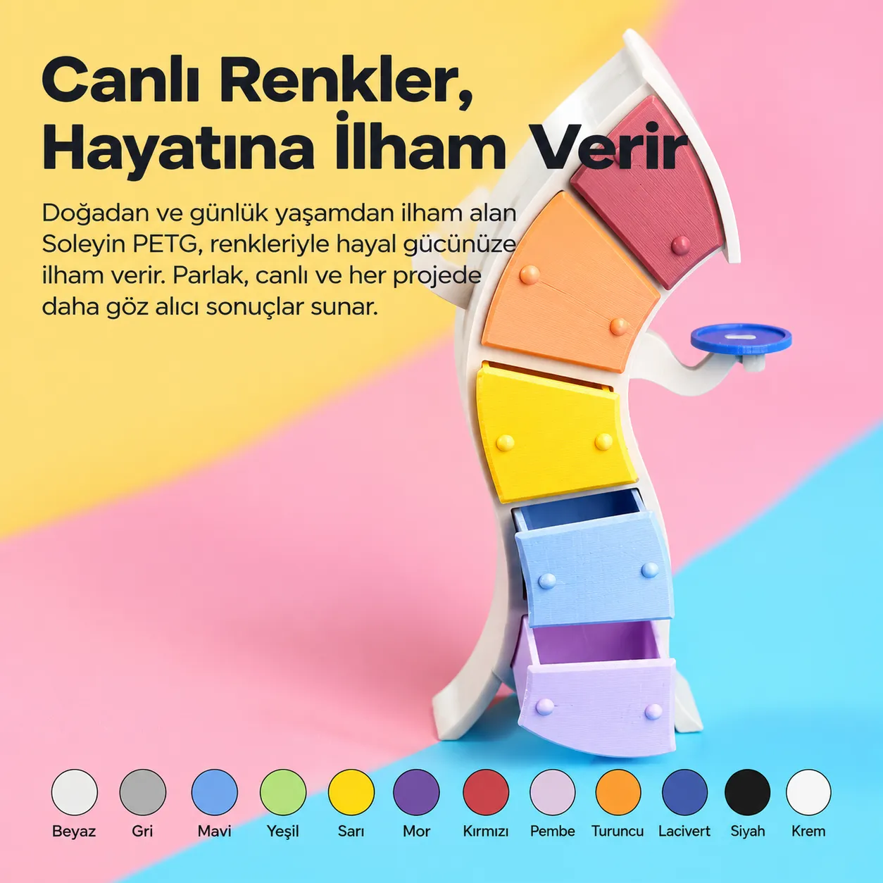 Creality Soleyin Basic PETG renk seçenekleri